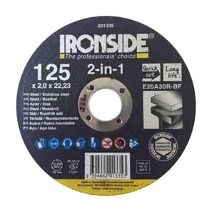 Ironside kappeskive 2in1 125X2,0X22mm