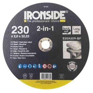 IRONSIDE Kappeskive F41 2in1 Ø230X2.0X22mm 201338