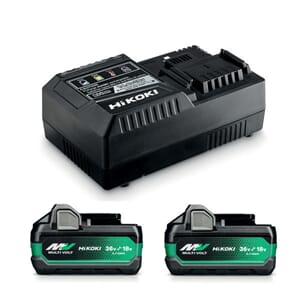 HIKOKI BATTERIPAKKE MULTIVOLT 2X 5Ah/2.5Ah 1X HURTIGLADER